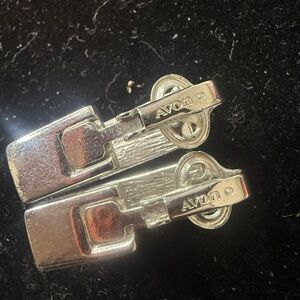 Avon Shiny Silver Tone Cufflinks